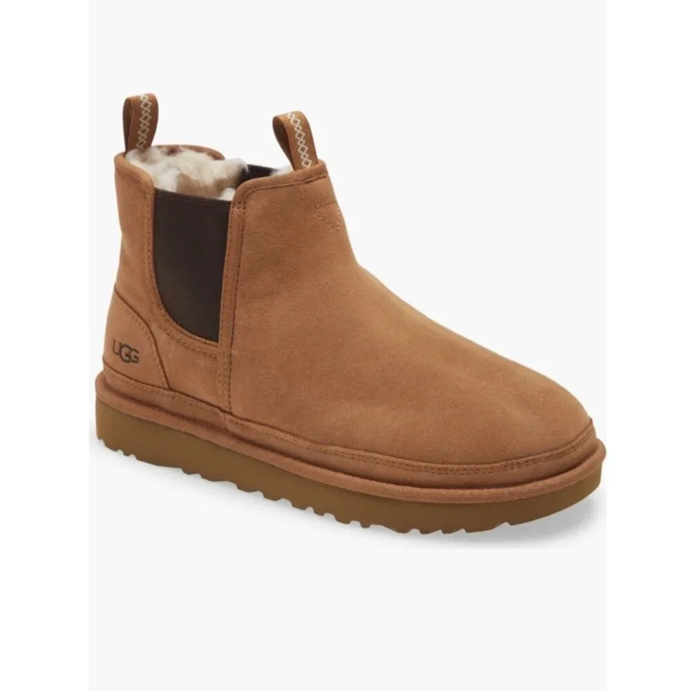 Ugg Australia Men's 12 Neumel Chelsea Chukka Pull up Boots 1121644 Chestnut
